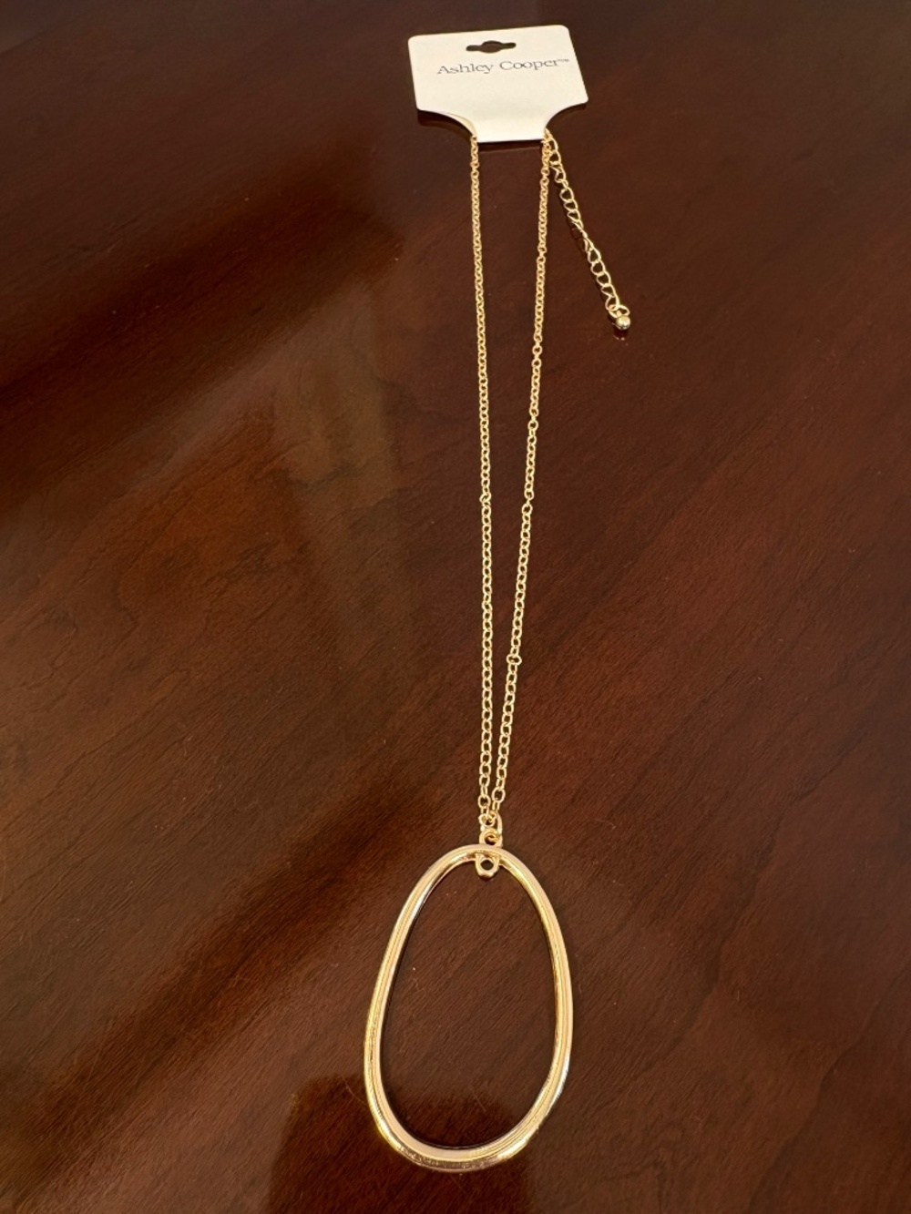 Ashley Cooper Gold Tone Pendant Necklace